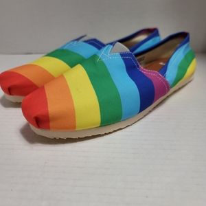 Pride Rainbow LGBTQ+ Slip-on Canvas Shoes Women's 11 Groove Bags Shoes